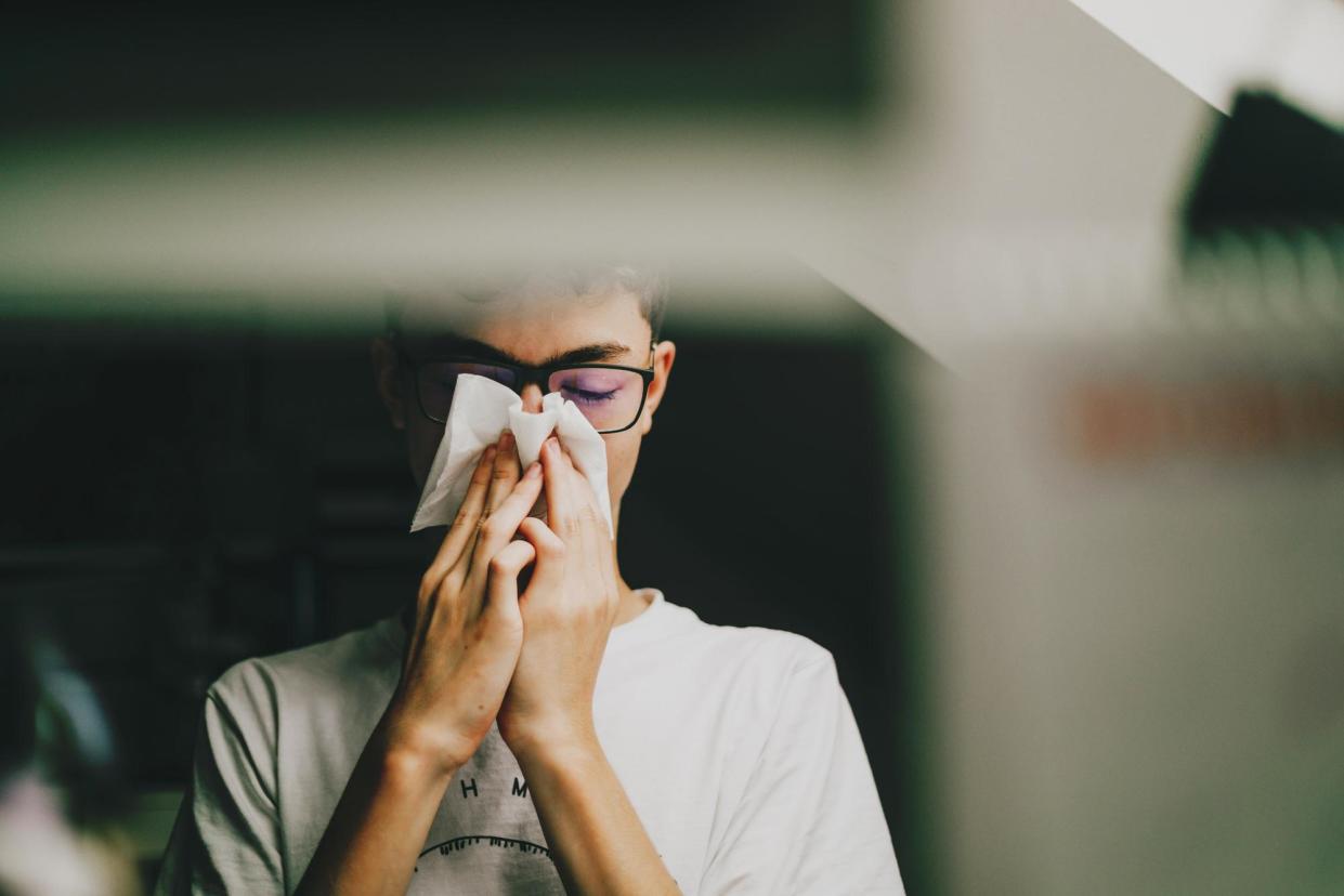 <span>The allergies or cold question is relevant for more of the year as climate crisis has made allergy season longer and more intense.</span><span>Photograph: Carol Yepes/Getty Images</span>