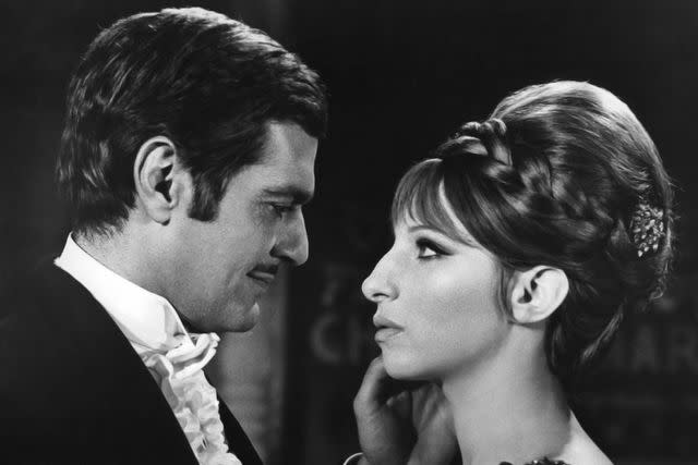 <p>Silver Screen Collection/Getty </p> Omar Sharif and Barbra Streisand in Funny Girl