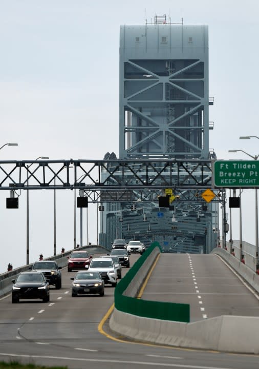 Interagency vehicle interdiction operation at the Marine Parkway-Gil Hodges Memorial Bridge on Wednesday, May 8, 2024. (Marc A. Hermann / MTA)