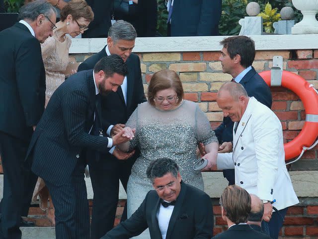 <p>Robino Salvatore/GC Images</p> Adelia Clooney attends the wedding of George Clooney and Amal Alamuddin on September 27, 2014 in Venice, Italy.