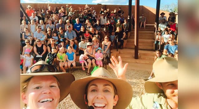 The park hold the bird shows twice daily. Photo: Facebook/Alice Springs Desert Park