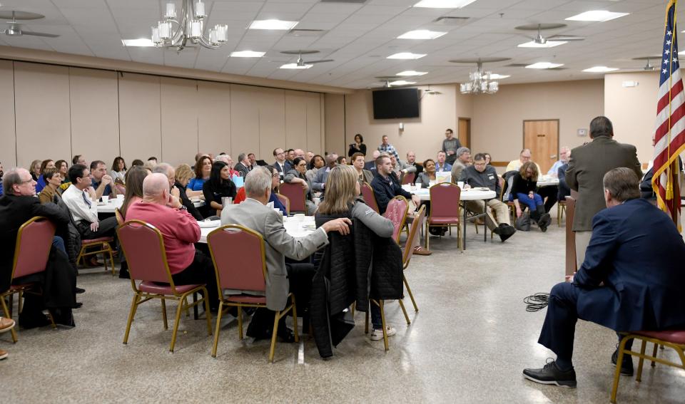 About 90 people attended the Massillon WestStark Chamber of Commerce legislative breakfast on Friday morning.