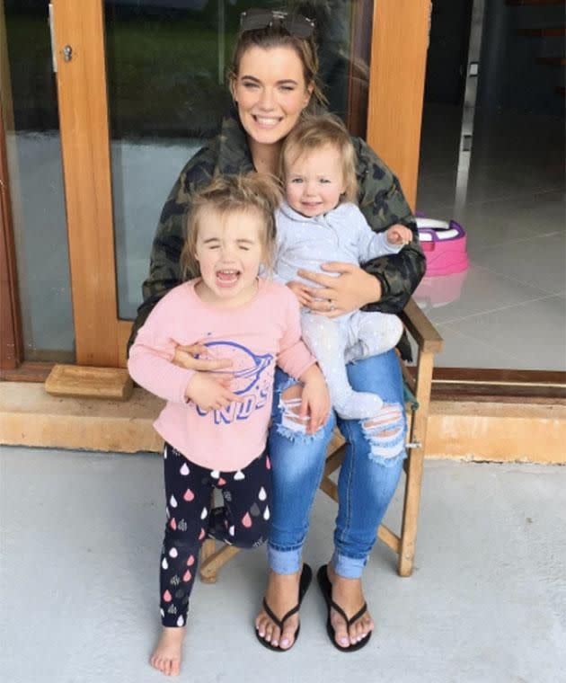 Olivia and her two adorable girls. Photo: Facebook