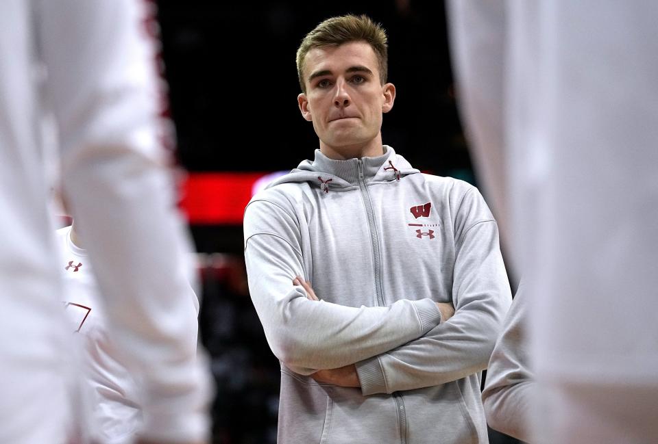 Wisconsin forward Tyler Wahl has missed the Badgers' last three games with an ankle injury.