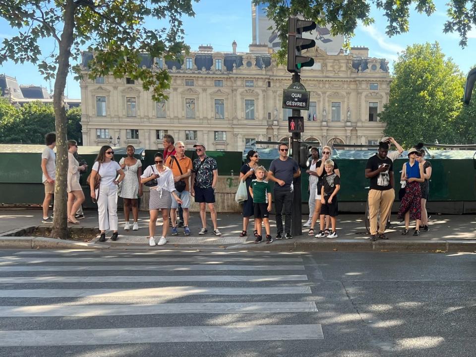 Crosswalk in Paris, France