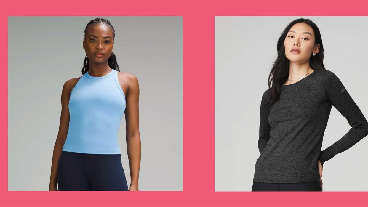 best workout tops for women lululemon and alo yoga