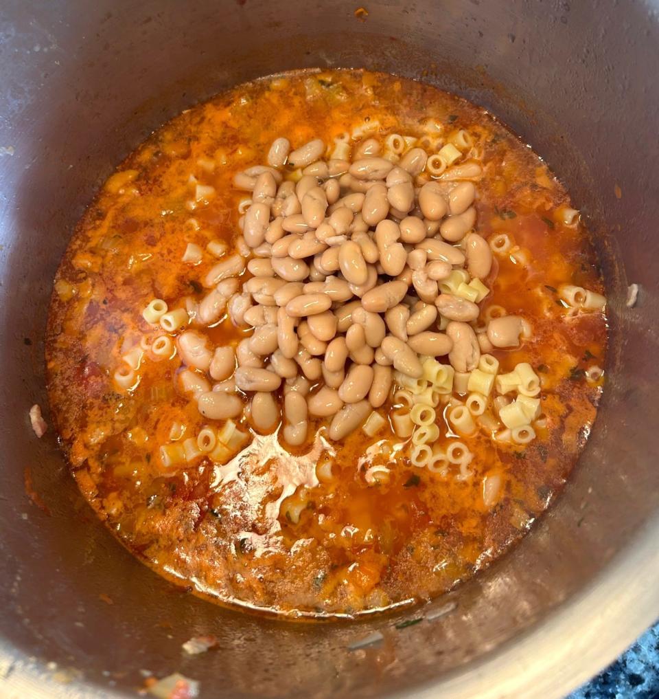 Adding beans to Ina Garten's winter minestrone soup