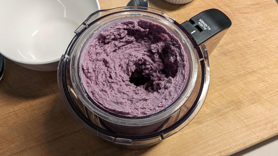 <p>Ninja Creami blueberry ice cream</p>
