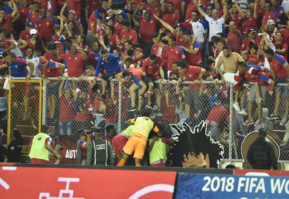 Panama’s celebrations capped two-and-a-half of the wildest hours World Cup qualifying has ever witnessed. (Getty)