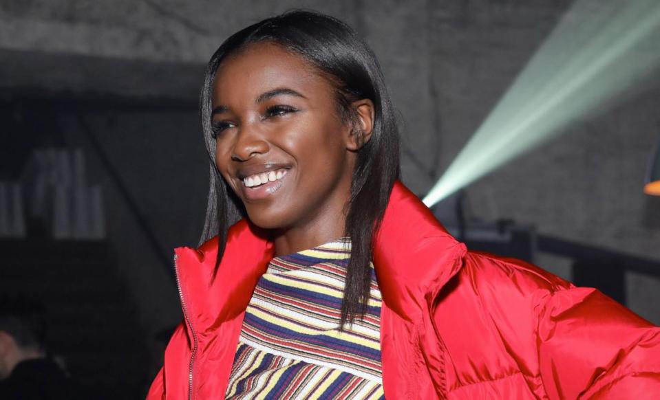 Model behaviour: Leomie Anderson (Photo by David M. Benett/Dave Benett/Getty Images for 7 For All Mankind/ Marques Almeida) (Dave Benett/Getty Images for 7 F)