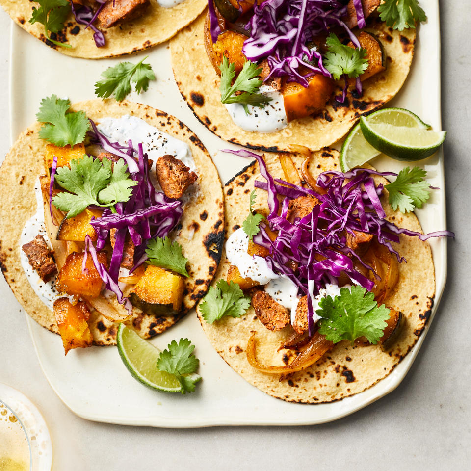 Acorn Squash & Chorizo Tacos