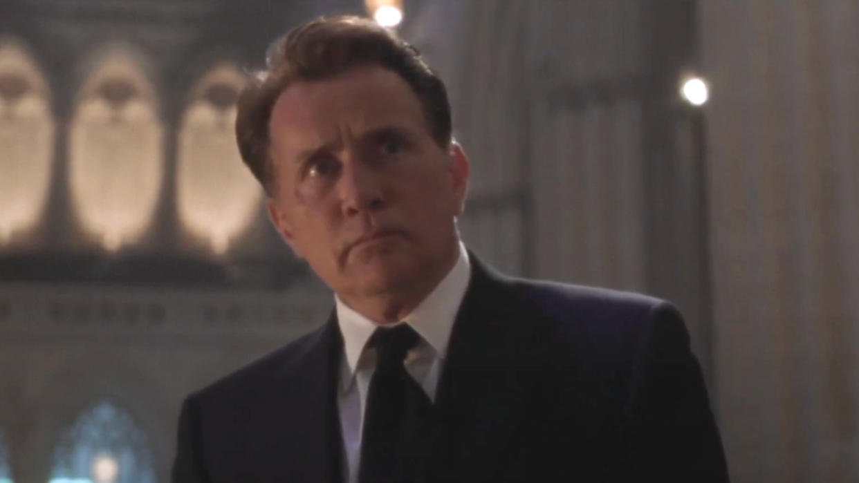  Martin Sheen stands angrily in a church in The West Wing. 