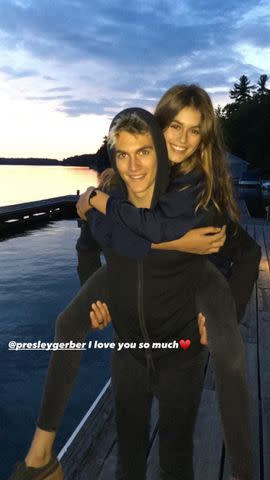 <p>Kaia Gerber Instagram</p> Kaia Gerber and Presley Gerber