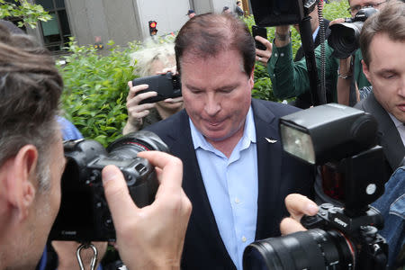 Stephen Calk, CEO of The Federal Bank of Chicago, leaves Manhattan Federal Court in New York, U.S., May 23, 2019. REUTERS/Shannon Stapleton