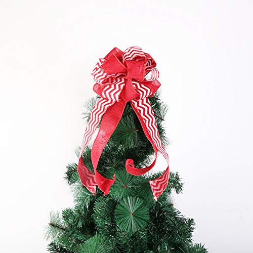 Takefuns Christmas Bow Red Large Xmas Tree Topper