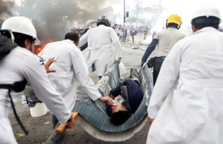 Protest against Ecuador's President Moreno's austerity measures in Quito