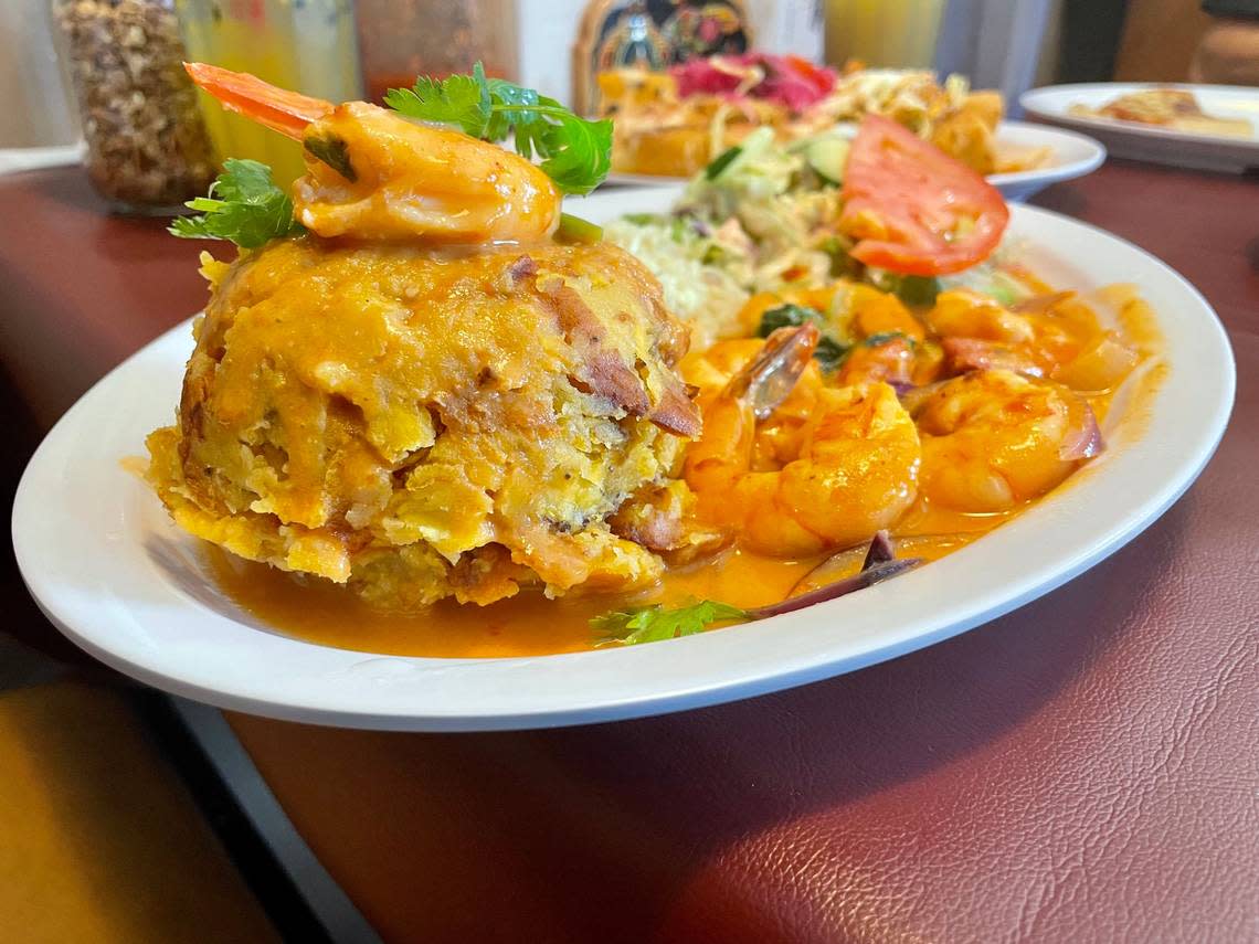 El Boritracho’s mofongo comes with the choice of shrimp, beef or chicken.