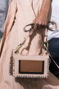 <p><i>Light-pink and brown leather cross-stitched handbag from the SS18 Marc Jacobs collection. (Photo: ImaxTree) </i></p>