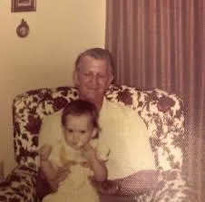 Grandpa and me, probably in Long Beach, Mississippi, around 1973<span class="copyright">Courtesy Maud Newton</span>