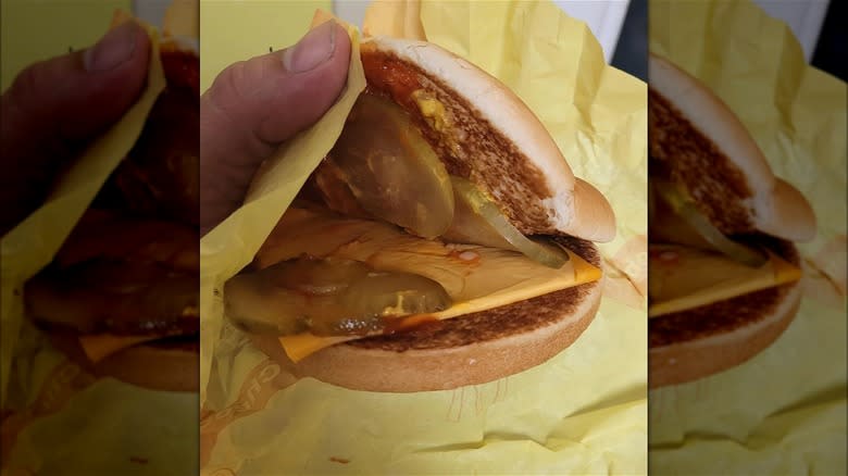 Open McDonald's Cheeseburger