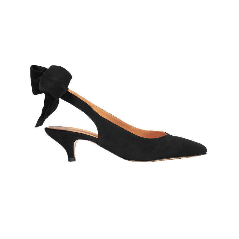 <a rel="nofollow noopener" href="http://rstyle.me/n/cqjdetjduw" target="_blank" data-ylk="slk:Sabine Suede Slingback, Ganni, $235;elm:context_link;itc:0;sec:content-canvas" class="link ">Sabine Suede Slingback, Ganni, $235</a><p> <strong>Related Articles</strong> <ul> <li><a rel="nofollow noopener" href="http://thezoereport.com/fashion/style-tips/box-of-style-ways-to-wear-cape-trend/?utm_source=yahoo&utm_medium=syndication" target="_blank" data-ylk="slk:The Key Styling Piece Your Wardrobe Needs;elm:context_link;itc:0;sec:content-canvas" class="link ">The Key Styling Piece Your Wardrobe Needs</a></li><li><a rel="nofollow noopener" href="http://thezoereport.com/entertainment/culture/sweet-valley-high-movie-announcement/?utm_source=yahoo&utm_medium=syndication" target="_blank" data-ylk="slk:A Sweet Valley High Movie Is Coming, And It's Got  Legally Blonde Talent Attached;elm:context_link;itc:0;sec:content-canvas" class="link ">A <i>Sweet Valley High</i> Movie Is Coming, And It's Got <i> Legally Blonde</i> Talent Attached</a></li><li><a rel="nofollow noopener" href="http://thezoereport.com/beauty/celebrity-beauty/misty-copeland-estee-lauder/?utm_source=yahoo&utm_medium=syndication" target="_blank" data-ylk="slk:Misty Copeland Just Signed A Major Beauty Deal;elm:context_link;itc:0;sec:content-canvas" class="link ">Misty Copeland Just Signed A Major Beauty Deal</a></li> </ul> </p>