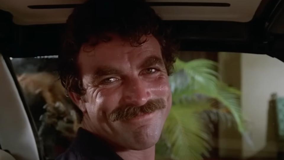 Tom Selleck as Thomas Magnum on Magnum P.I.