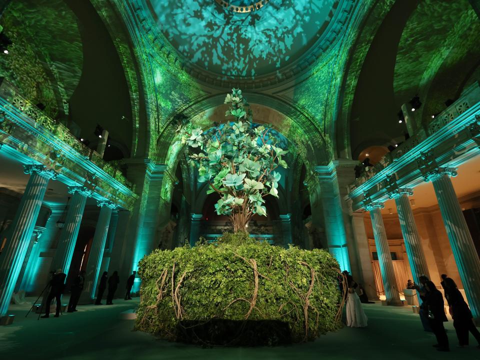 The decor inside the Metropolitan Museum of Art for the 2024 Met Gala celebrating "Sleeping Beauties: Reawakening Fashion."