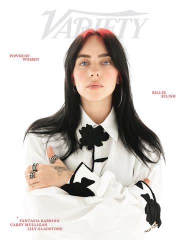 <p>Victoria Stevens for Variety</p> Billie Eilish on the cover of 'Variety'
