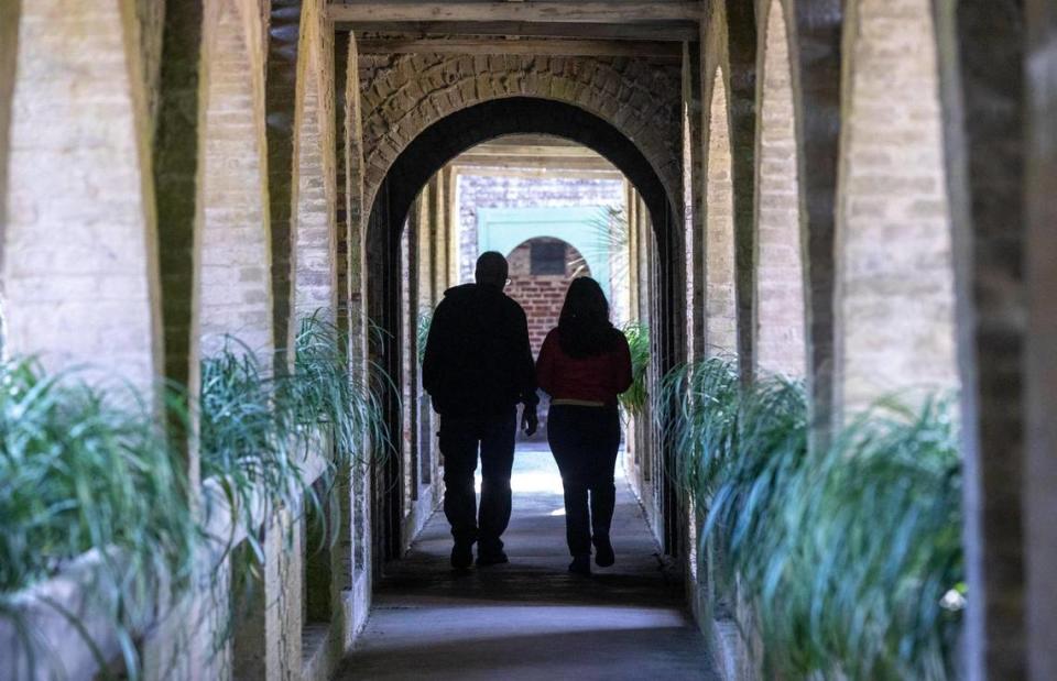 Visitors can tour Atalaya, the winter home of Archer and Anna Hyatt Huntington at Huntington Beach State Park in Murrells Inlet, S.C. Built in the 1930s and known as the “castle,” the home is a popular destination for tourist to discover the history and art of the low-country. January 18, 2023.