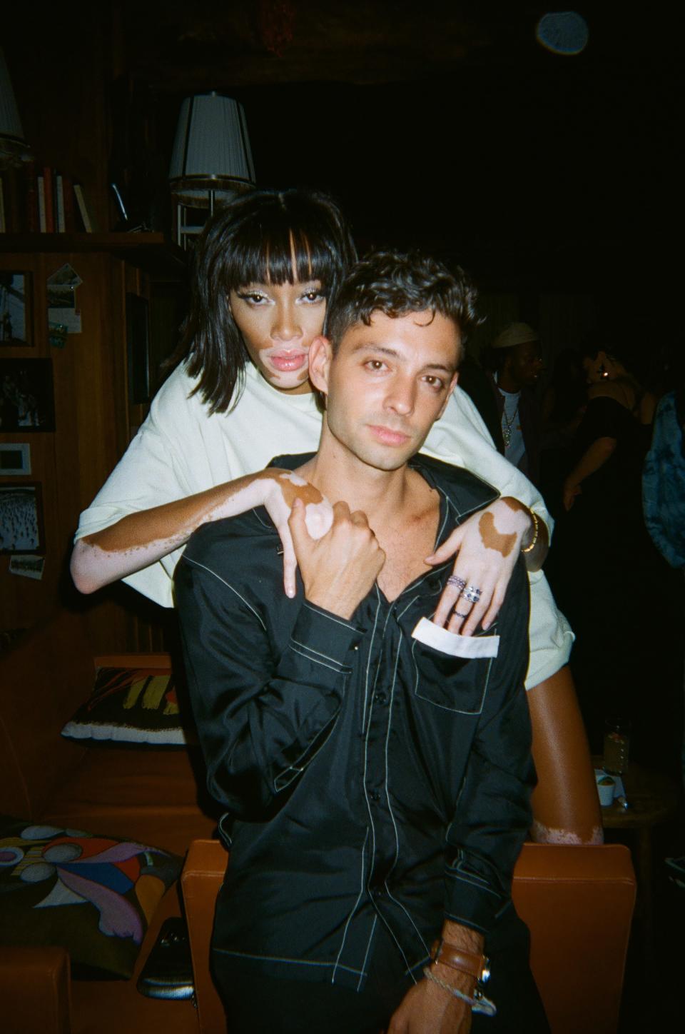<h1 class="title">Winnie Harlow and guest</h1><cite class="credit">Photo: Cully Smoller</cite>