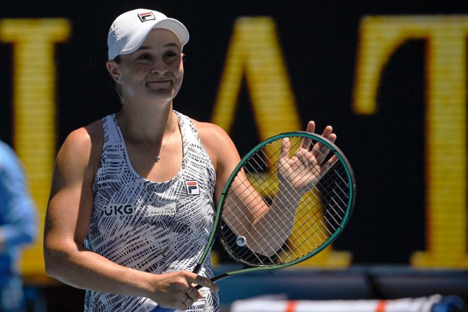 Ashleigh Barty was in fine form on Rod Laver Arena (Andy Brownbill/AP) (AP)