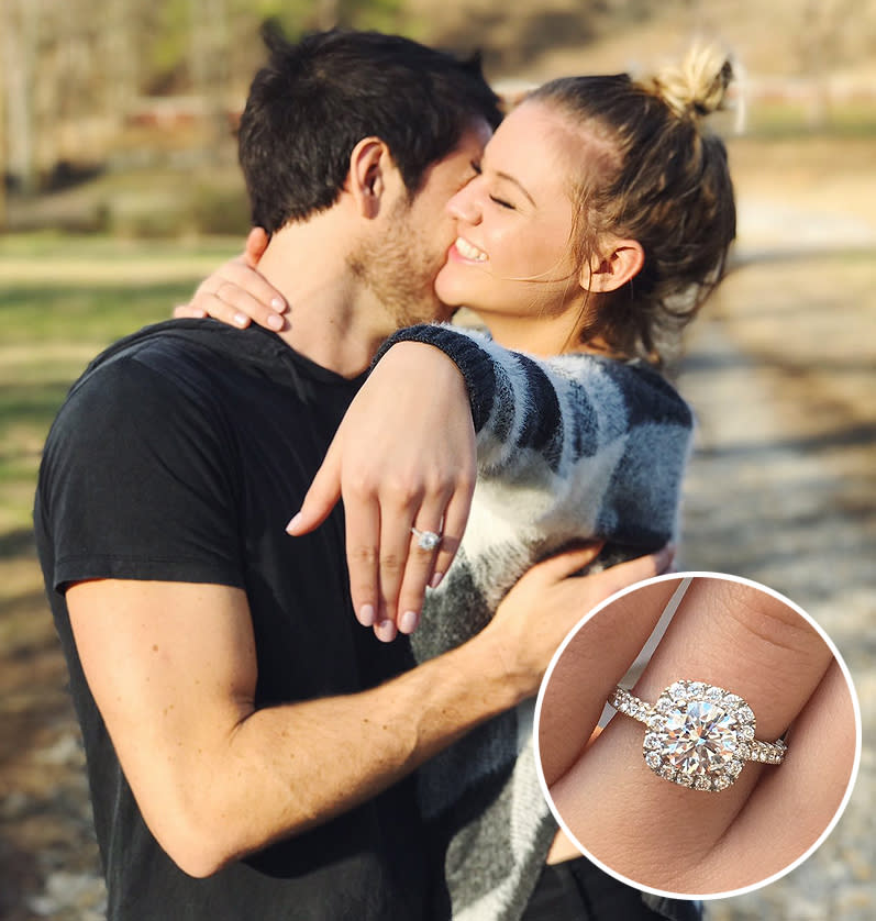 Morgan Evans and Kelsea Ballerini on their engagement day