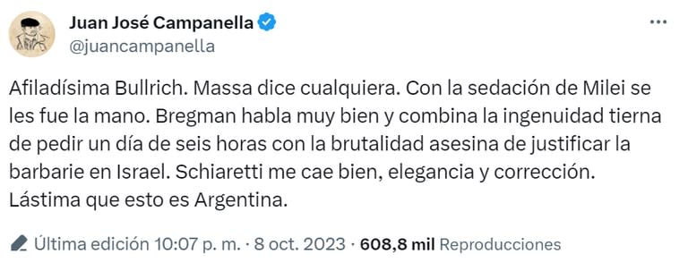 El comentario de Juan José Campanella