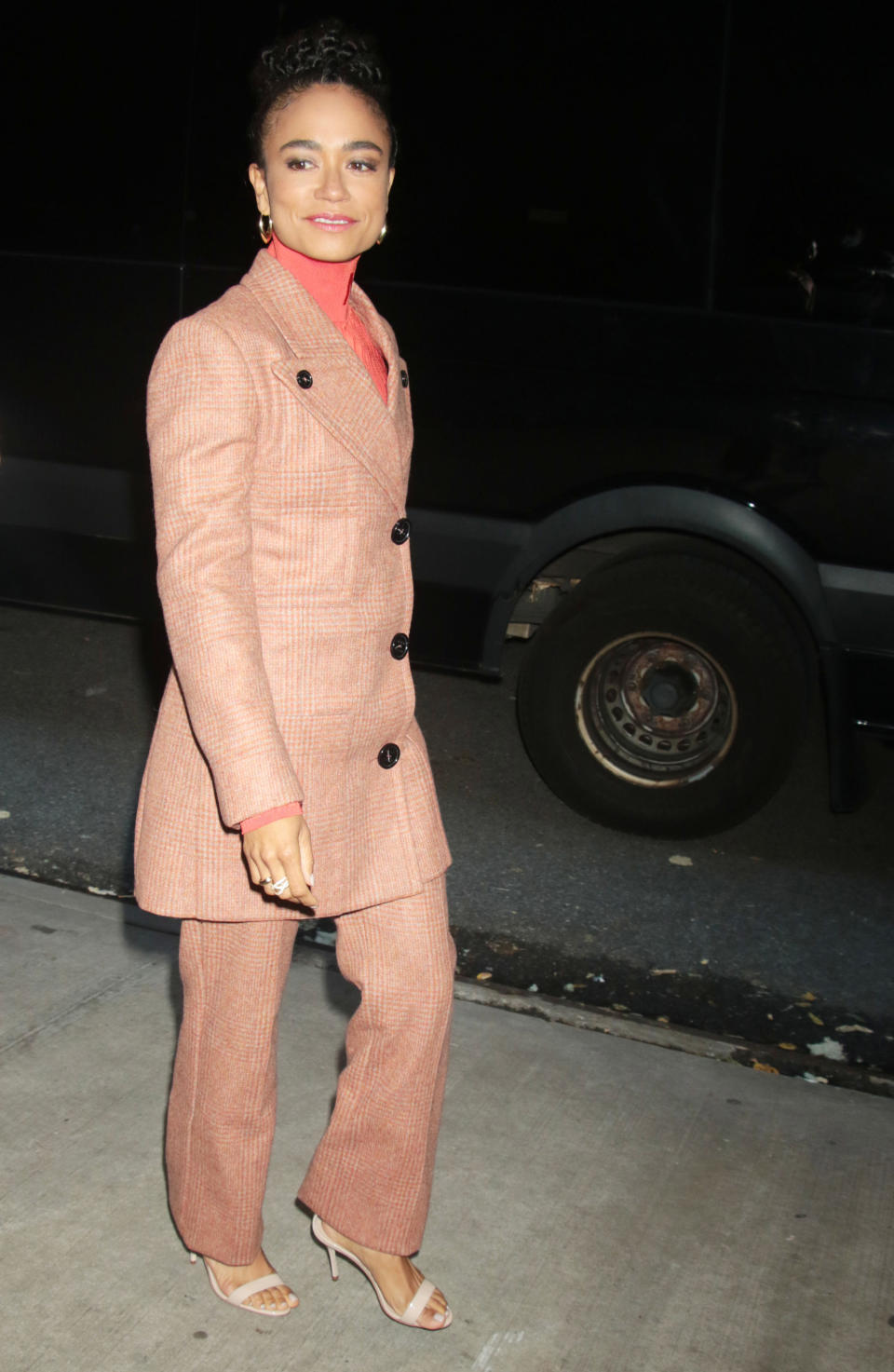 Lauren Ridloff walking.