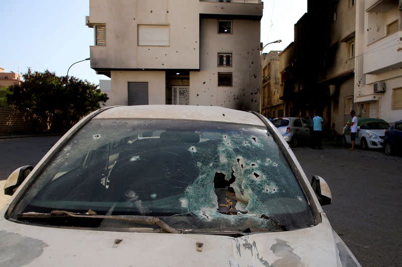 FILE PHOTO: Aftermath of clashes in Tripoli