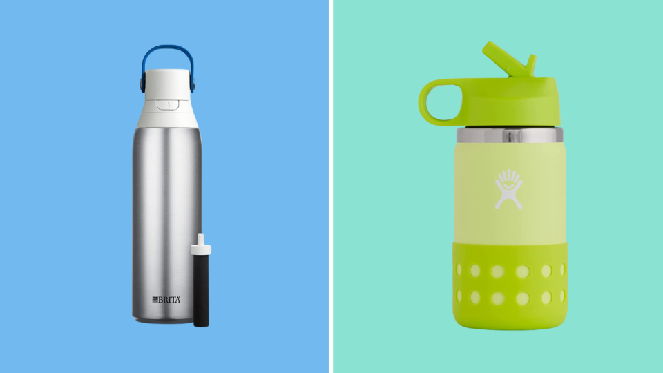 Stay hydrated with a reusable water bottle.