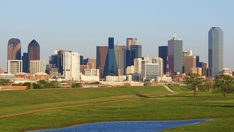 Metro area: Dallas-Fort Worth-Arlington, TX<br>  339 Buddhist adherents per 100,000 persons. <br>  Credit: Wikimedia Commons. Original photo <a href="http://en.wikipedia.org/wiki/File:Downtown_Dallas_from_the_Trinity_River.jpg">here</a>. 