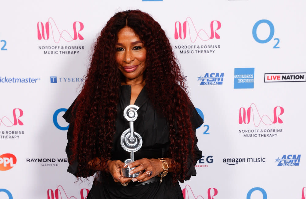 Chaka Khan declared music ‘really does heal’ as she picked up her Global Impact Award at this year’s O2 Silver Clef Awards credit:Bang Showbiz