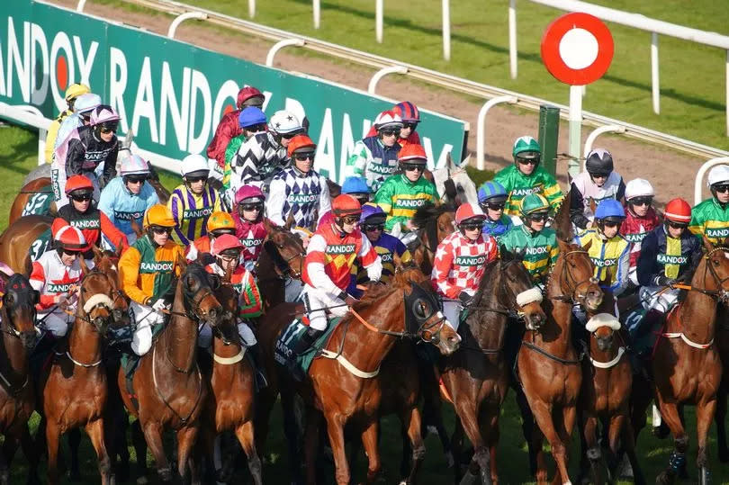 Runners and riders at the head of the Randox Grand National