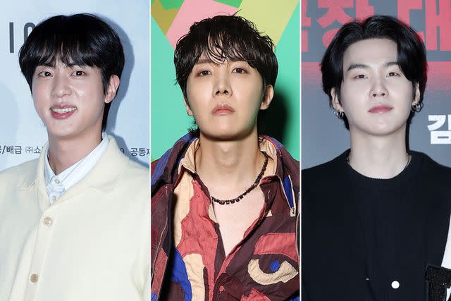 <p>Han Myung-Gu/WireImage, Marc Piasecki/WireImage, Han Myung-Gu/WireImage</p> Jin, J-Hope, Suga