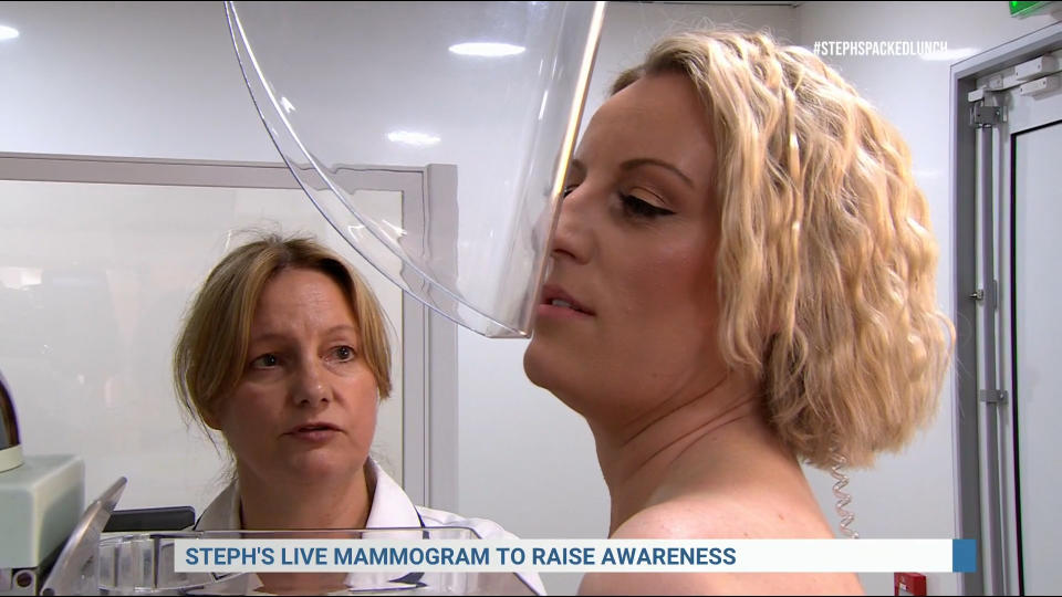 Steph McGovern had a mammogram on Steph's Packed Lunch. (Channel 4)