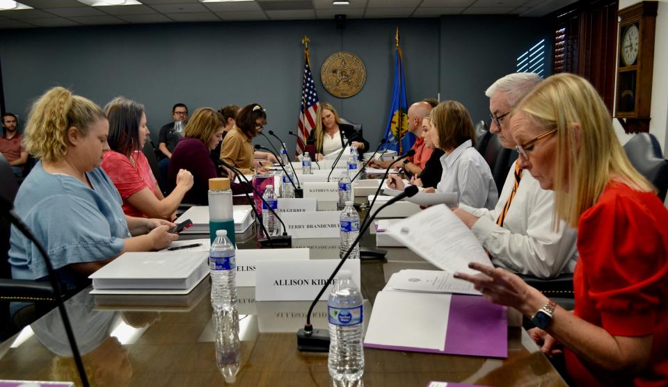 The Oklahoma State Textbook Committee meets Oct. 6 at the State Department of Education.