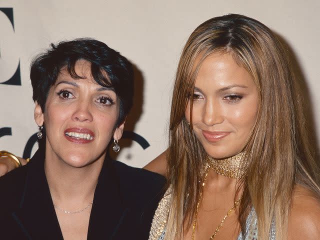 <p>Henry McGee/MediaPunch/Alamy</p> Jennifer Lopez and mother Guadalupe Rodriguez attend VH1 Vogue Fashion Awards on October 20, 2000 in New York City.