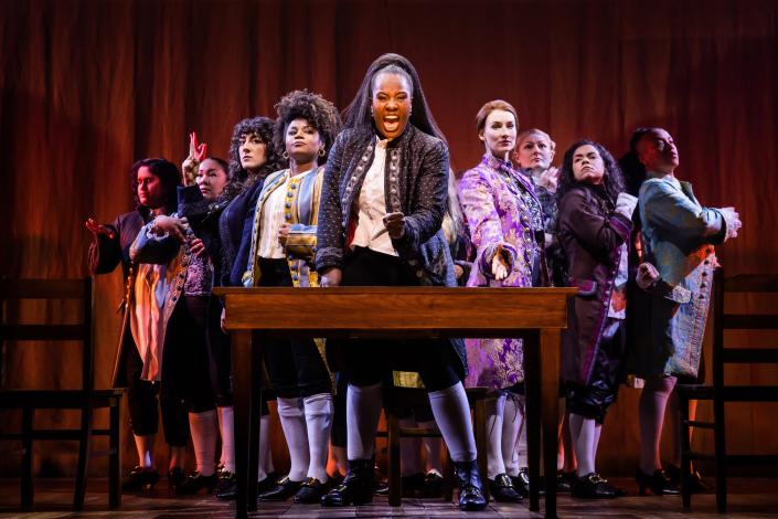 A scene from the new production of &quot;1776,&quot; which played at the American Repertory Theater prior to its Broadway run.