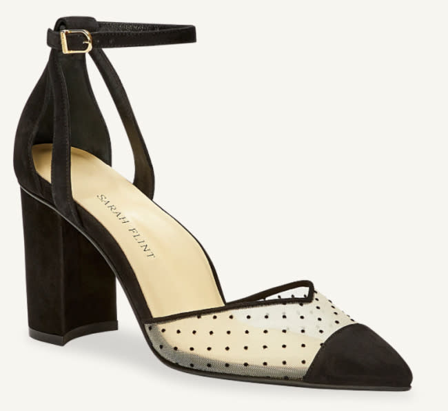 mesh swiss polka dot heels sarah flint