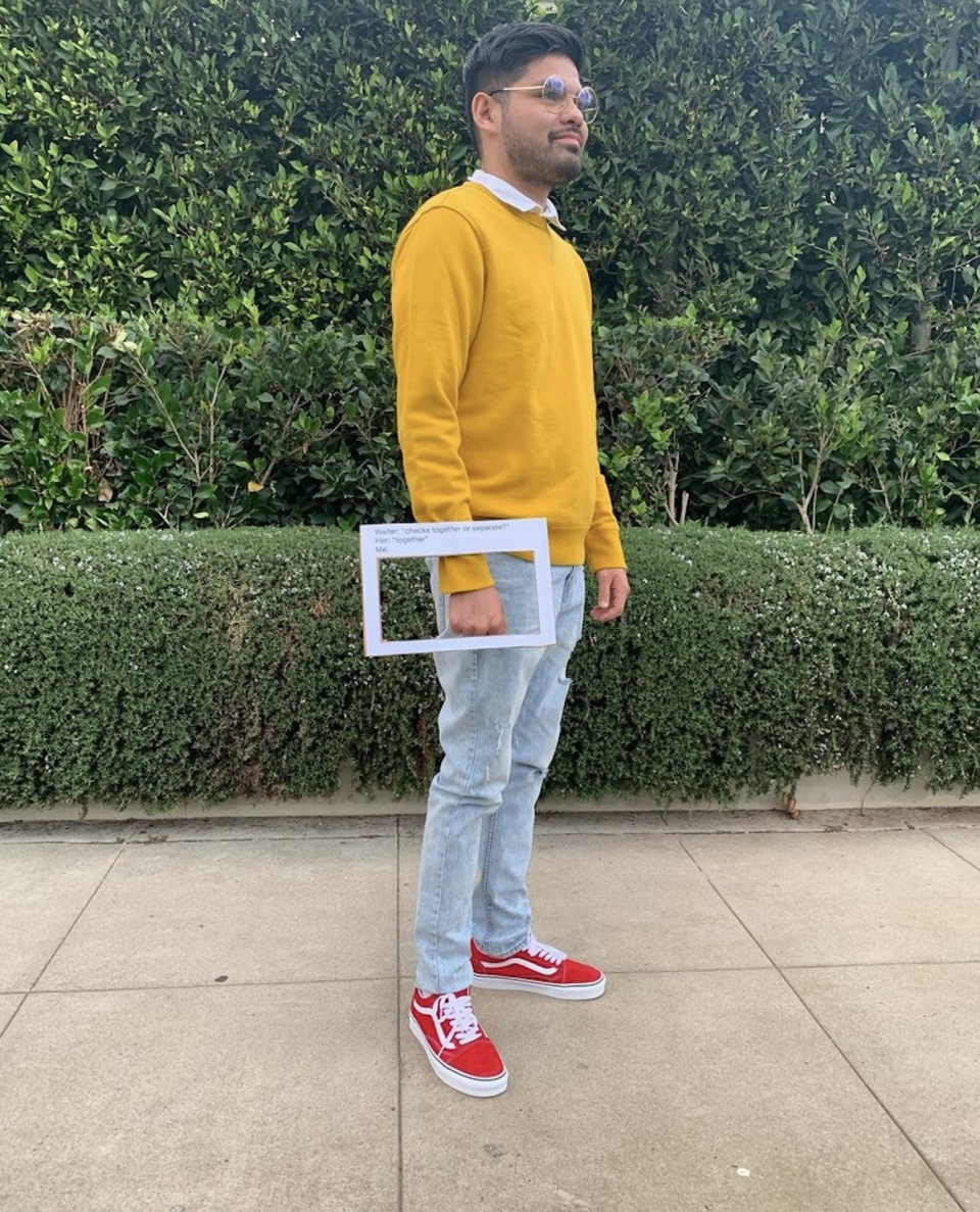 <p>A cardboard cutout border makes this it clear to everyone what exactly this costume is. The rest of the outfit is quite simple: throw on a yellow long sleeve over a white button up, then add jeans and red sneakers. </p><p><a href="https://www.instagram.com/p/CHB8NCthkyR/" rel="nofollow noopener" target="_blank" data-ylk="slk:See more at PyscassoBaby »;elm:context_link;itc:0;sec:content-canvas" class="link "><em>See more at PyscassoBaby »</em></a></p>