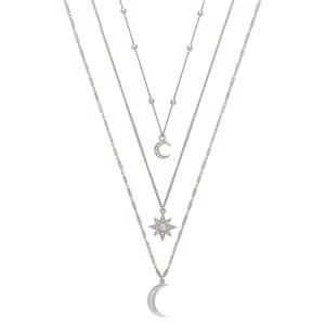 silver celestial necklaces