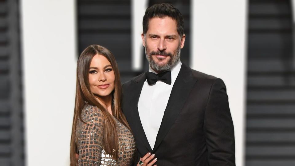 <p>Jon Kopaloff/FilmMagic/Getty Images</p> Sofia Vergara and Joe Manganiello at the 2017 Vanity Fair Oscars Party