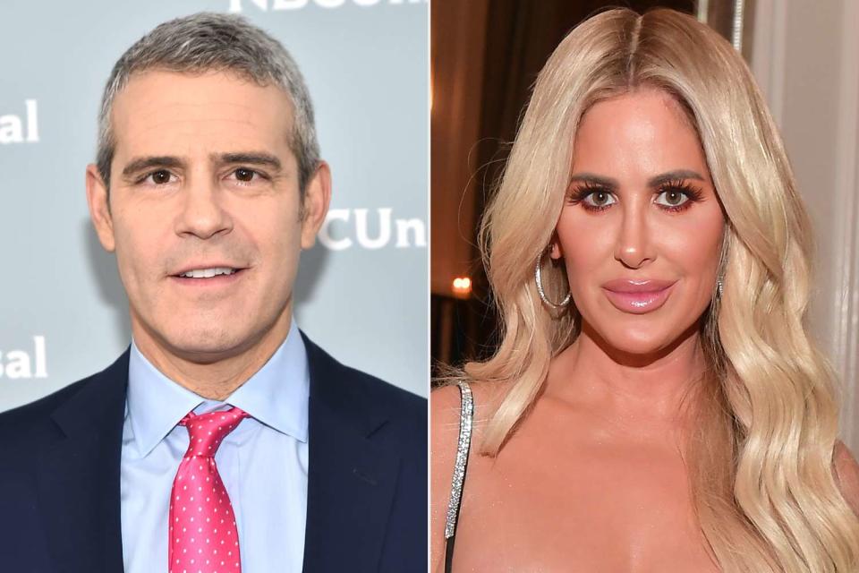 Theo Wargo/NBCUniversal/NBCU Photo Bank/NBCUniversal via Getty, Prince Williams/Wireimage (L-R) Andy Cohen and Kim Zolciak are pictured.