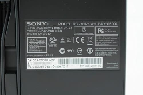 『分享』Sony BDX-S600U 新型藍光外接燒錄機